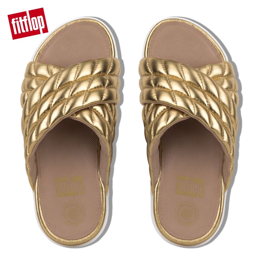 FitFlop LOOSH LUXE CROSS SLIDE 金色