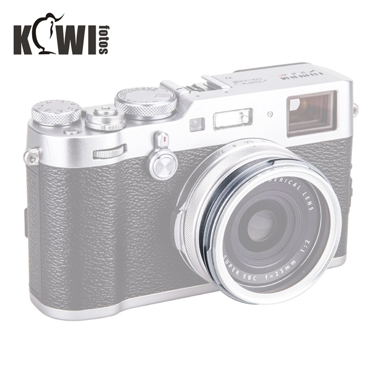 KIWIFOTOS副廠Fujifilm轉接環LA-49X100(金屬製,銀色)