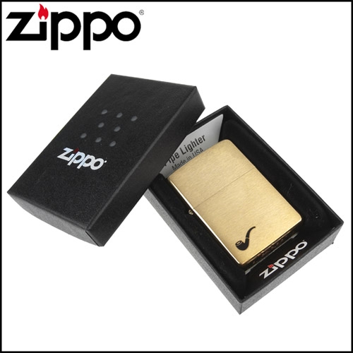 ZIPPO 美系~Pipe Lighter~煙斗用打火機-純銅拉絲打磨