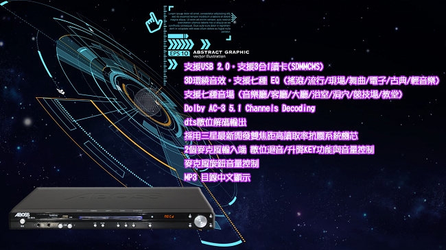 ABOSS 5.1聲道 HDMI DVD光碟機 AB-8810