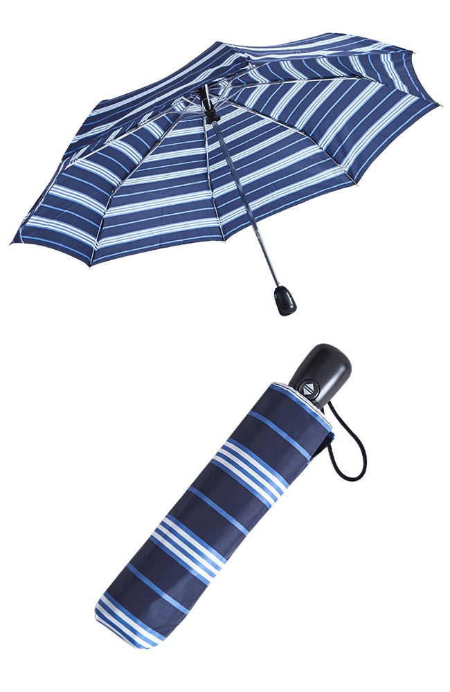 RAINSTORY漸層藍條抗UV隨身自動傘