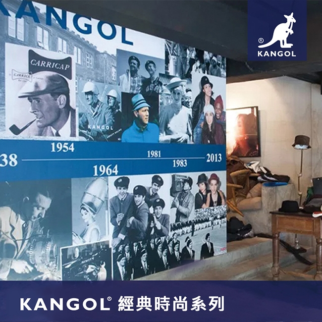 KANGOL 韓版極簡玩色-MINI帆布斜背小方包-灰橘AKG1215