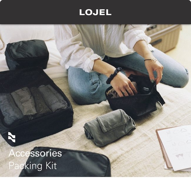 LOJEL Packing Kit 收納袋 4件組 黑色