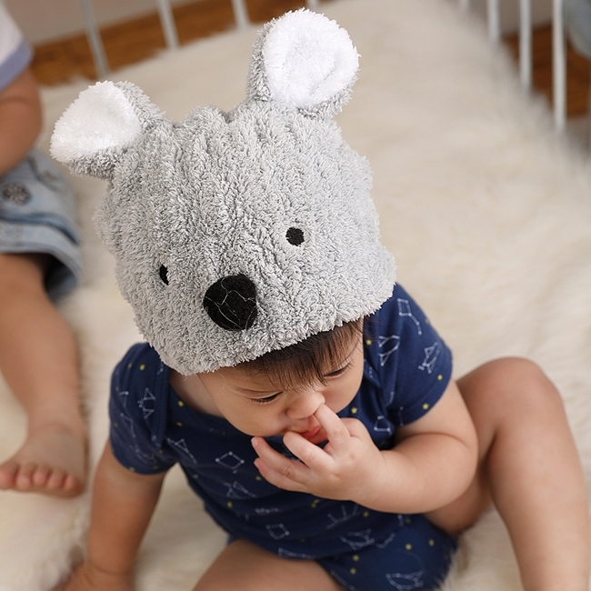【MORINO摩力諾】超細纖維動物造型速乾兒童浴帽 毛帽(無尾熊)