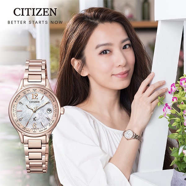 CITIZEN 星辰XC 鈦限量光動能電波女錶-28mm(EC1164-53X) | xC