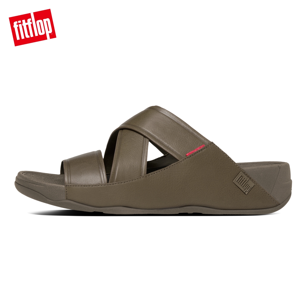 FitFlop CHI 簡約交叉背帶涼鞋 卡其色