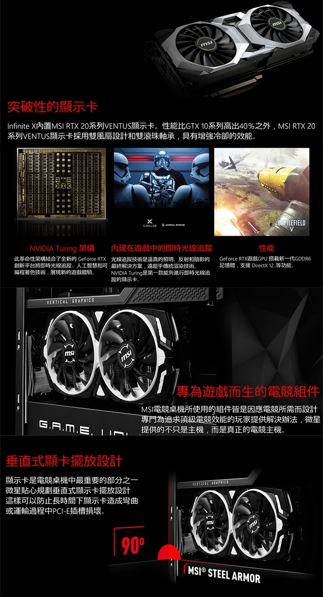 MSI微星 Infinite X + 295電競電腦(i9-9900K/RTX2080)