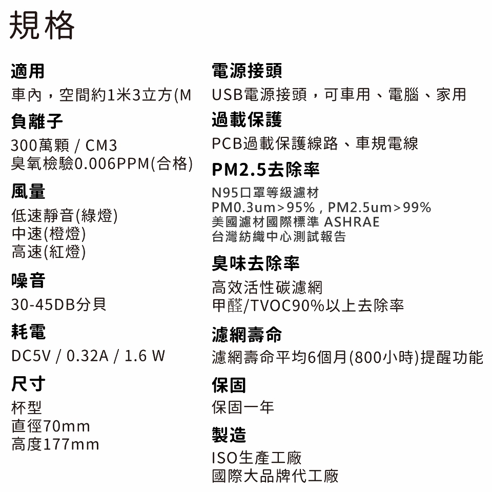 【HYPASS海帕斯】車用空氣瓶子簡配組(車用空氣清淨機2代*1+濾網1片)