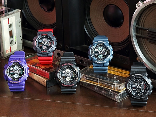 CASIO卡西歐 G-SHOCK系列 復古手錶 (GA-140-4A)-紅/48.8mm