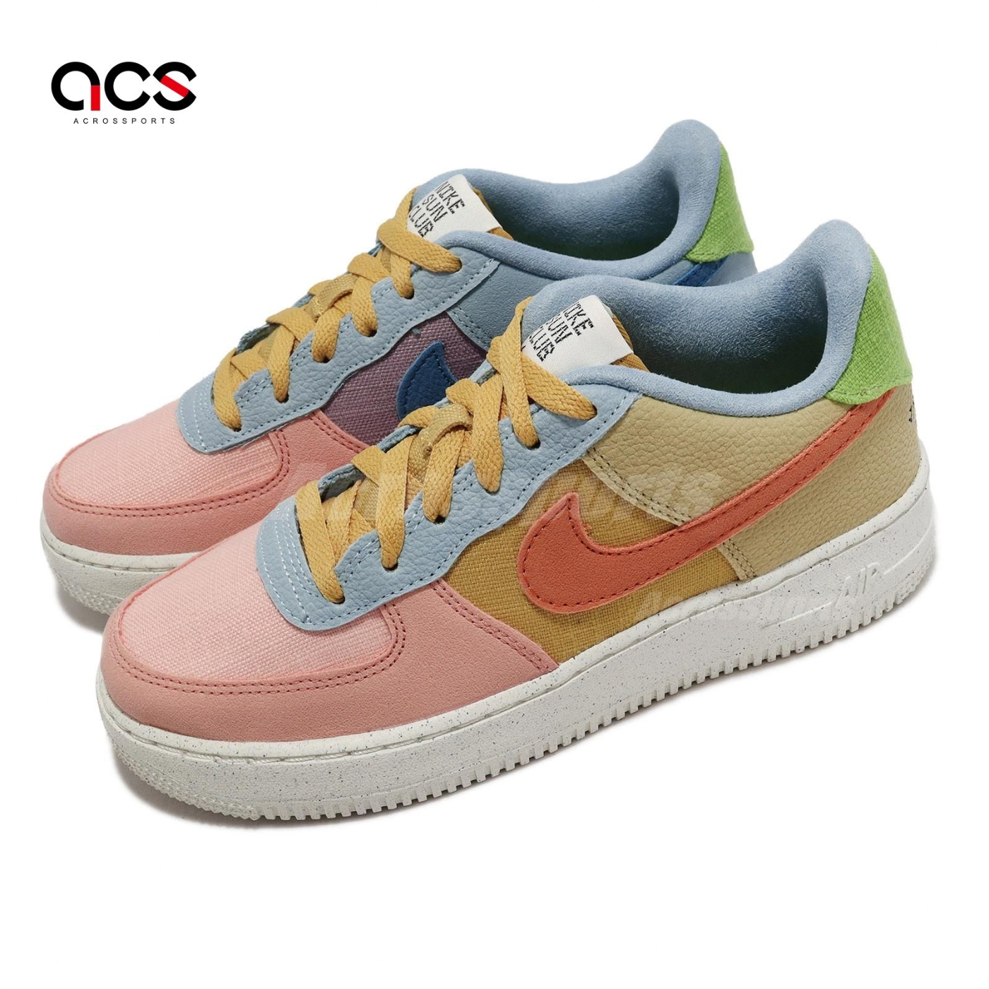 Nike 休閒鞋Air Force 1 LV8 NN GS 彩色大童女鞋手繪椰樹環保DM0984