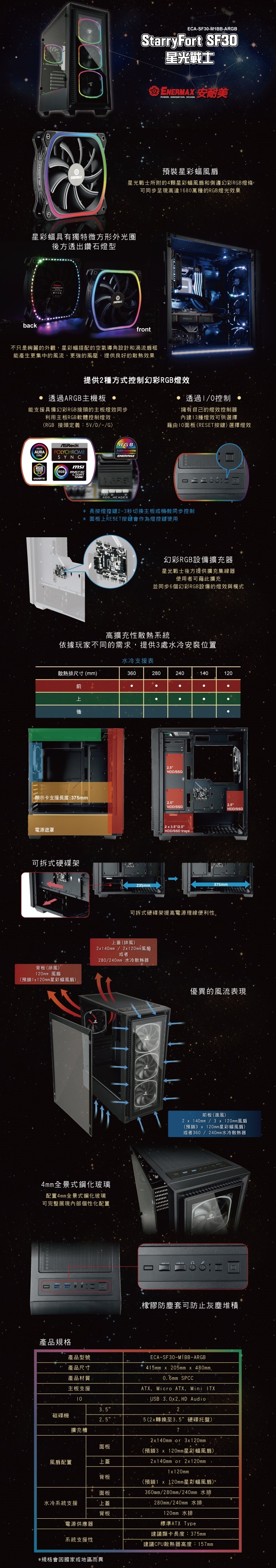 安耐美 星光戰士 StarryFort SF30 電腦機殼