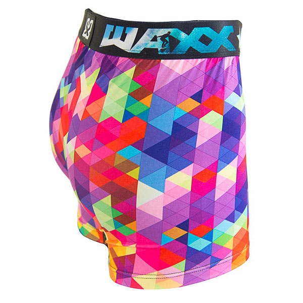 WAXX彩色方塊拼接設計款高質感吸濕排汗四角褲男內褲