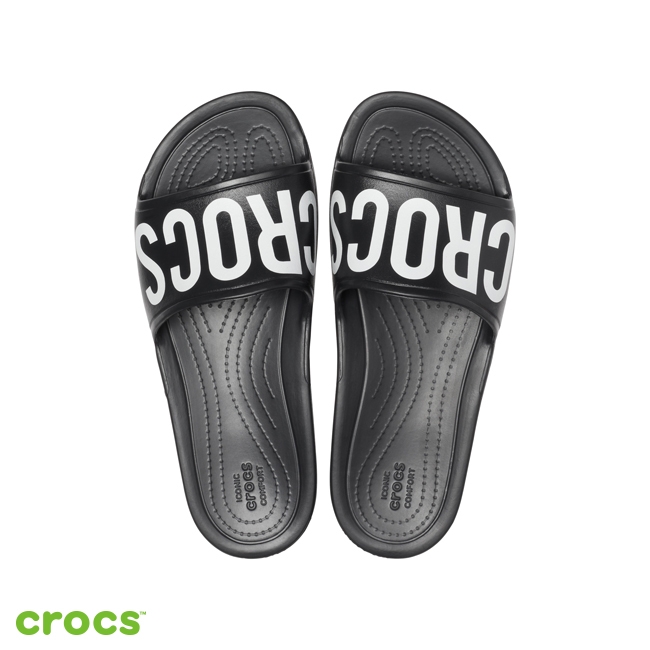 Crocs 卡駱馳 (女鞋) 思瓏瘋狂LOGO女士涼拖 205945-001