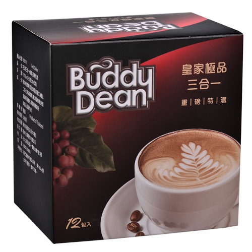 Buddy Dean 巴迪三合一咖啡-重磅特濃(22gx12包入)