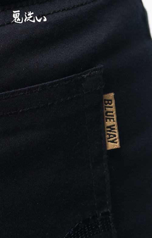 鬼洗 BLUE WAY-機能系x天絲棉中腰直筒褲(黑)
