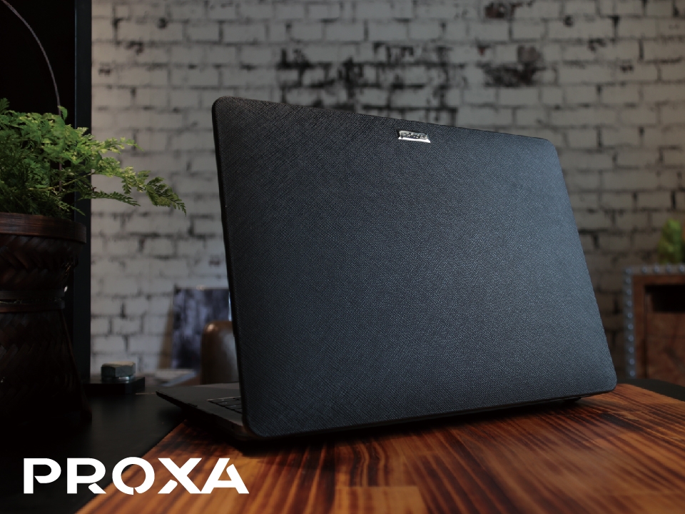 Proxa MacBook Air Retina 13吋 2018 防刮十字紋保護殼（經典黑）