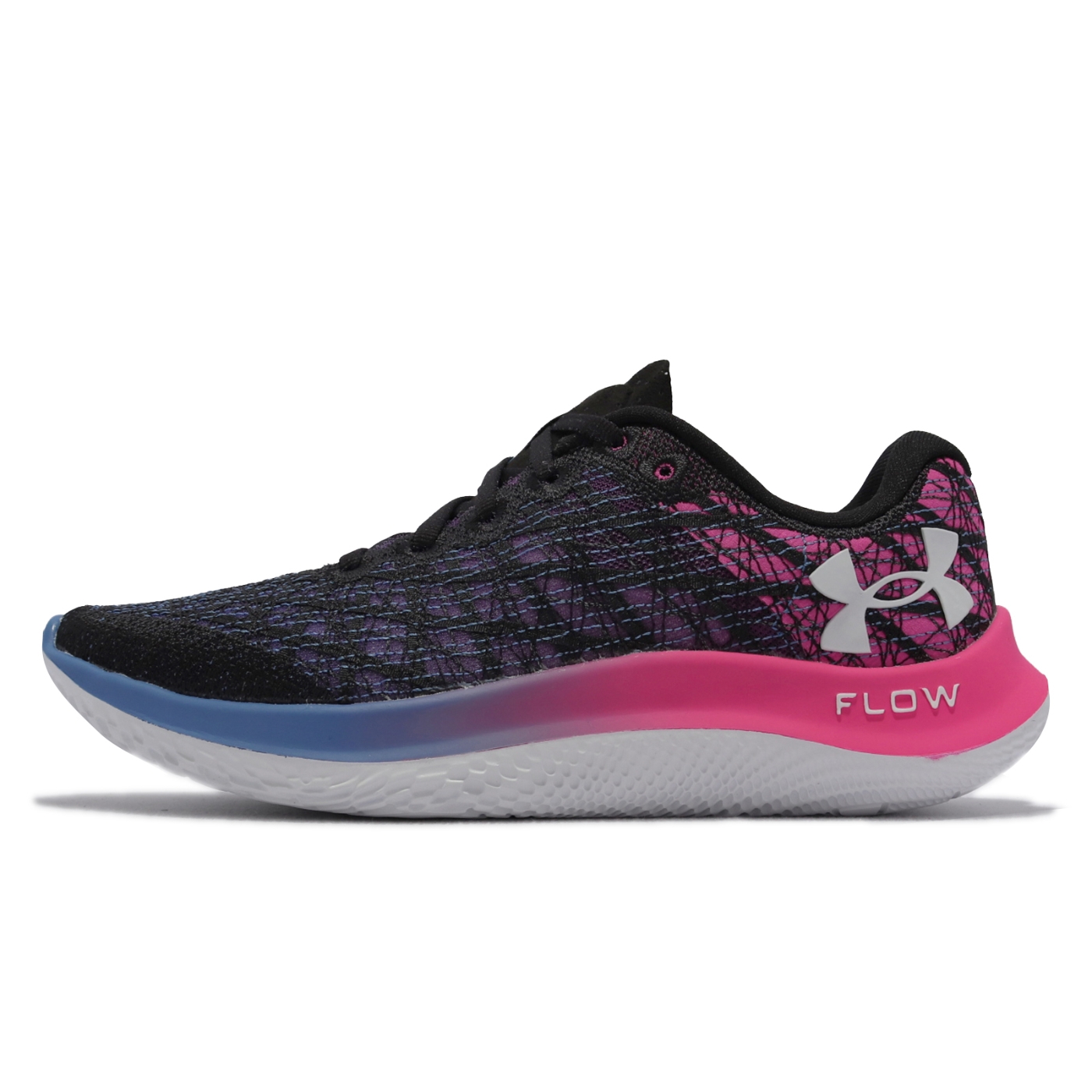 Under armour 慢跑鞋Flow Velociti Wind 2 女鞋黑桃紅漸層路跑運動鞋