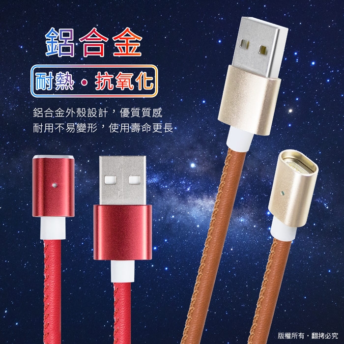 aibo 三合一 磁吸式傳輸充電皮革線(Type-C/8Pin/Micro)