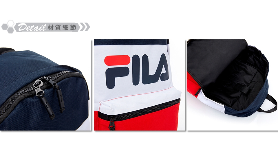 FILA LOGO後背包-紅藍白 BPT-5005-NV