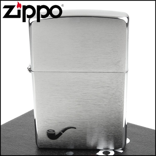 ZIPPO 美系~Pipe Lighter~煙斗用打火機~拉絲打磨電鍍鉻款