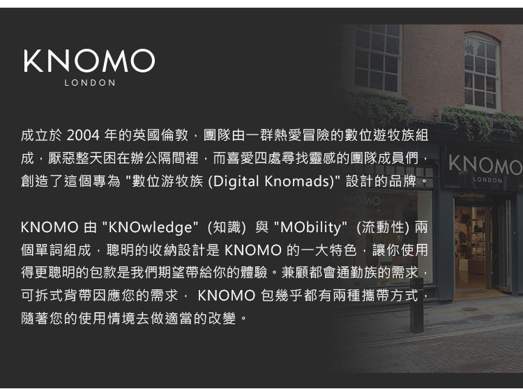 KNOMO 英國 Knomad 數位收纳包 - 森林綠 10.5 吋