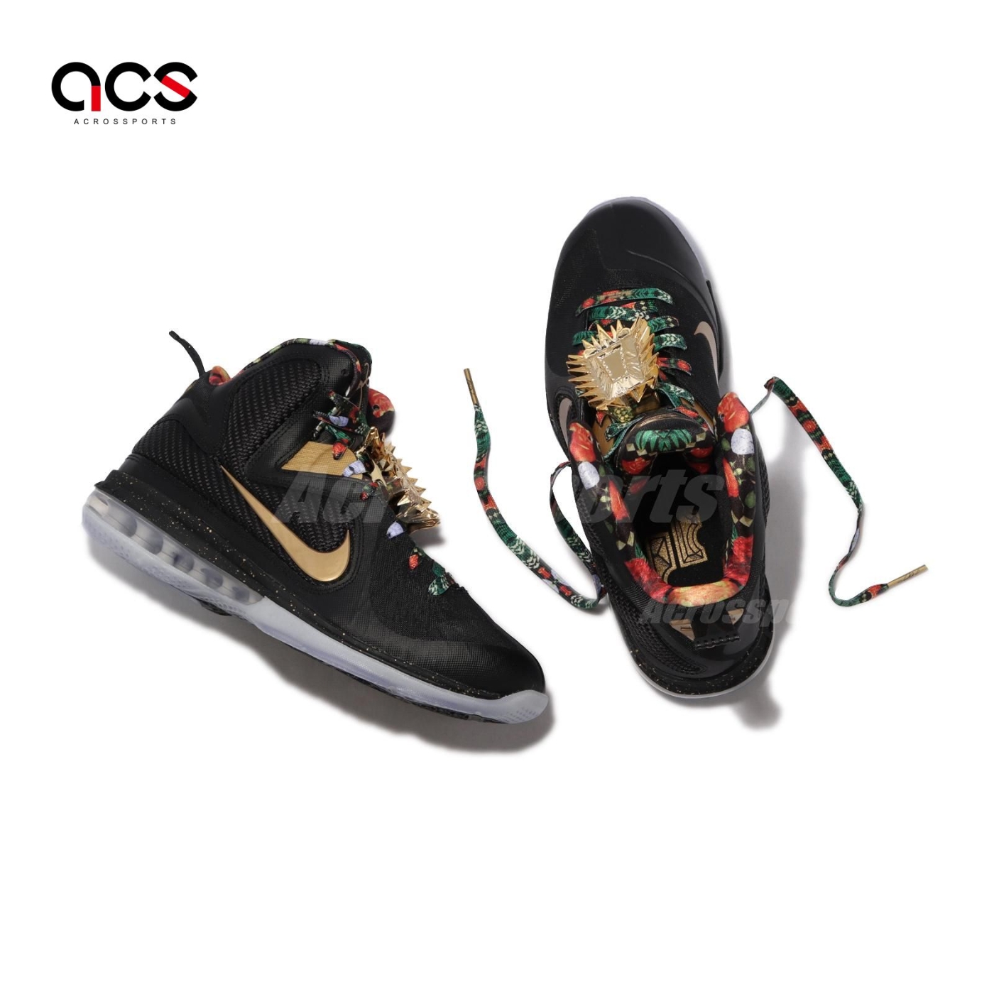 Nike 籃球鞋LeBron IX 明星款運動男鞋Watch The Throne 避震黑金DO9353