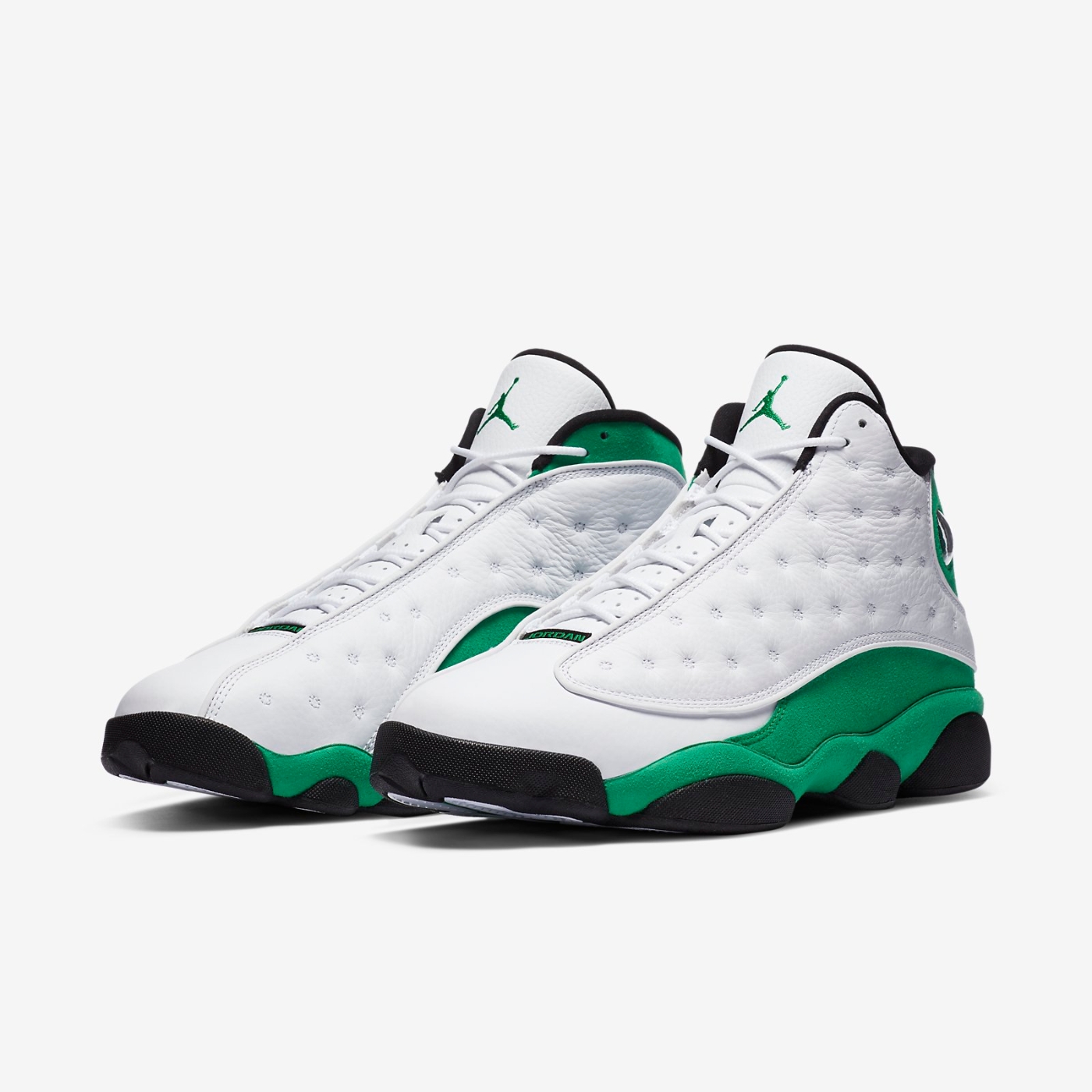 jordan 13s green and black