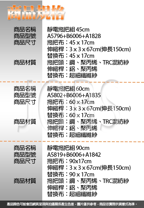 【金獎】45cm靜電拖把組