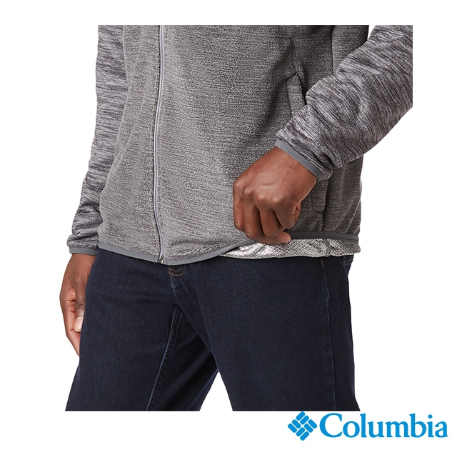 Columbia 哥倫比亞 男款-Omni-HEAT 鋁點保暖刷毛外套-灰色