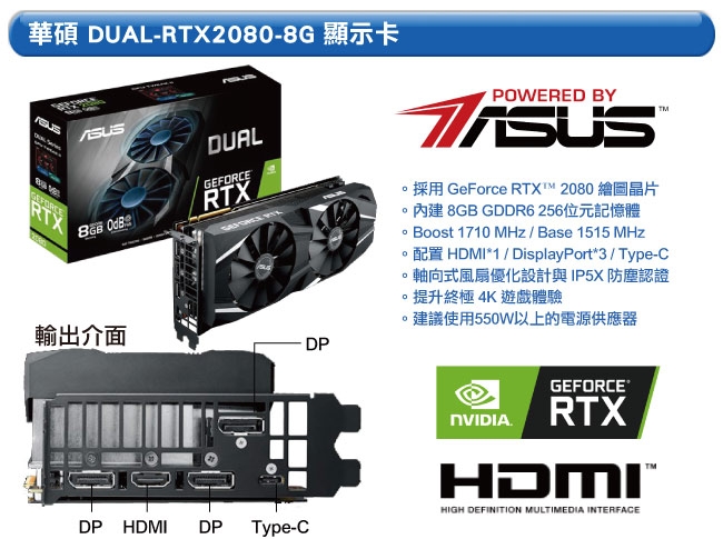 華碩B450平台[浩天武尊]R5六核RTX2080獨顯電玩機