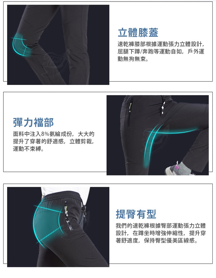 【Effect】加大尺碼彈力高機能運動長褲(男女款/共3色任選)