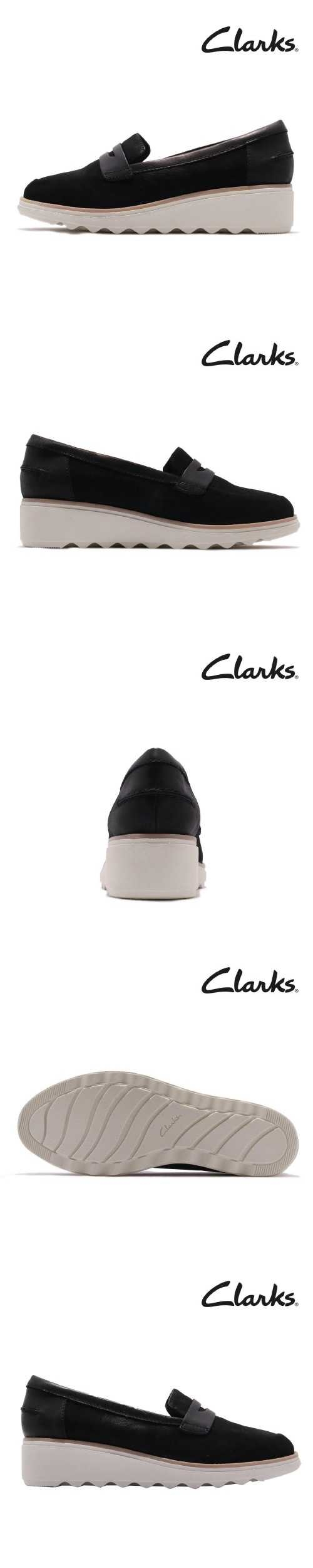 Clarks 休閒鞋 Sharon Ranch 厚底 真皮 女鞋