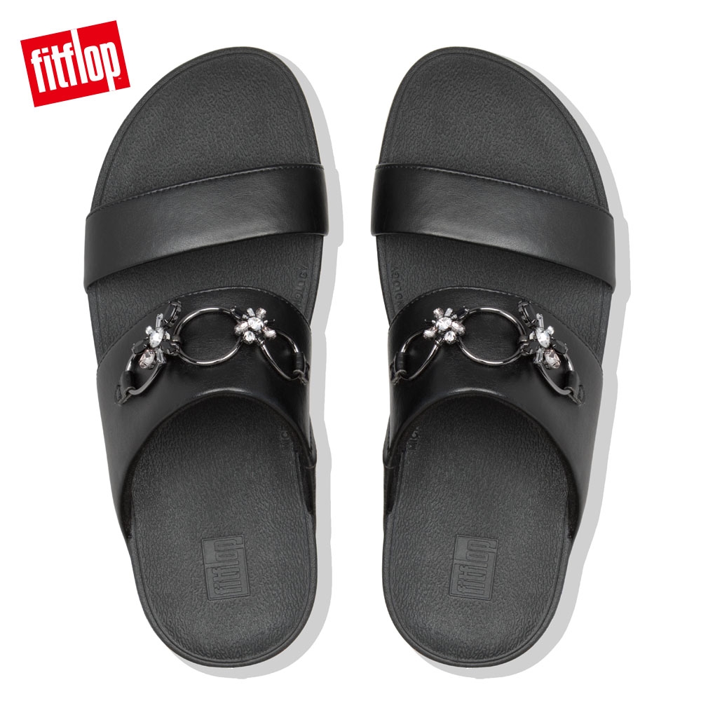 FitFlop ROSA BLOSSOM SLIDES 雙帶涼鞋 靚黑色