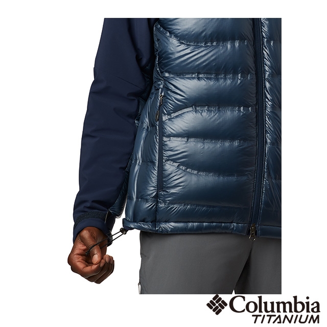 Columbia 哥倫比亞 男款- 鈦Omni TECH防水3D保暖羽絨外套-深藍
