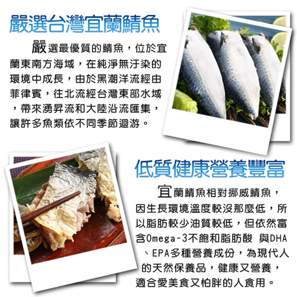 (滿額免運)【上野物產】宜蘭特選薄鹽鯖魚片 x1片(110g土10%/片)