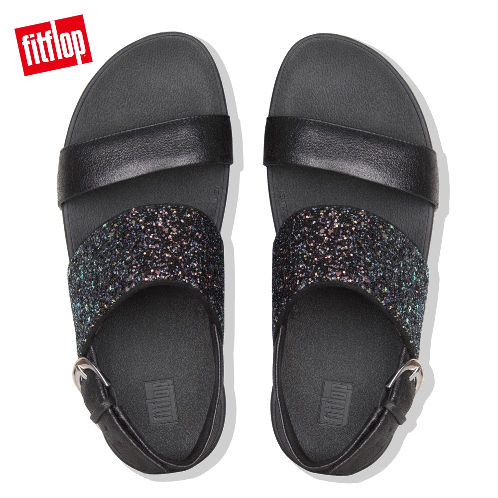 FitFlop ROSA GLITTER BACK STRAP SANDALS 黑色