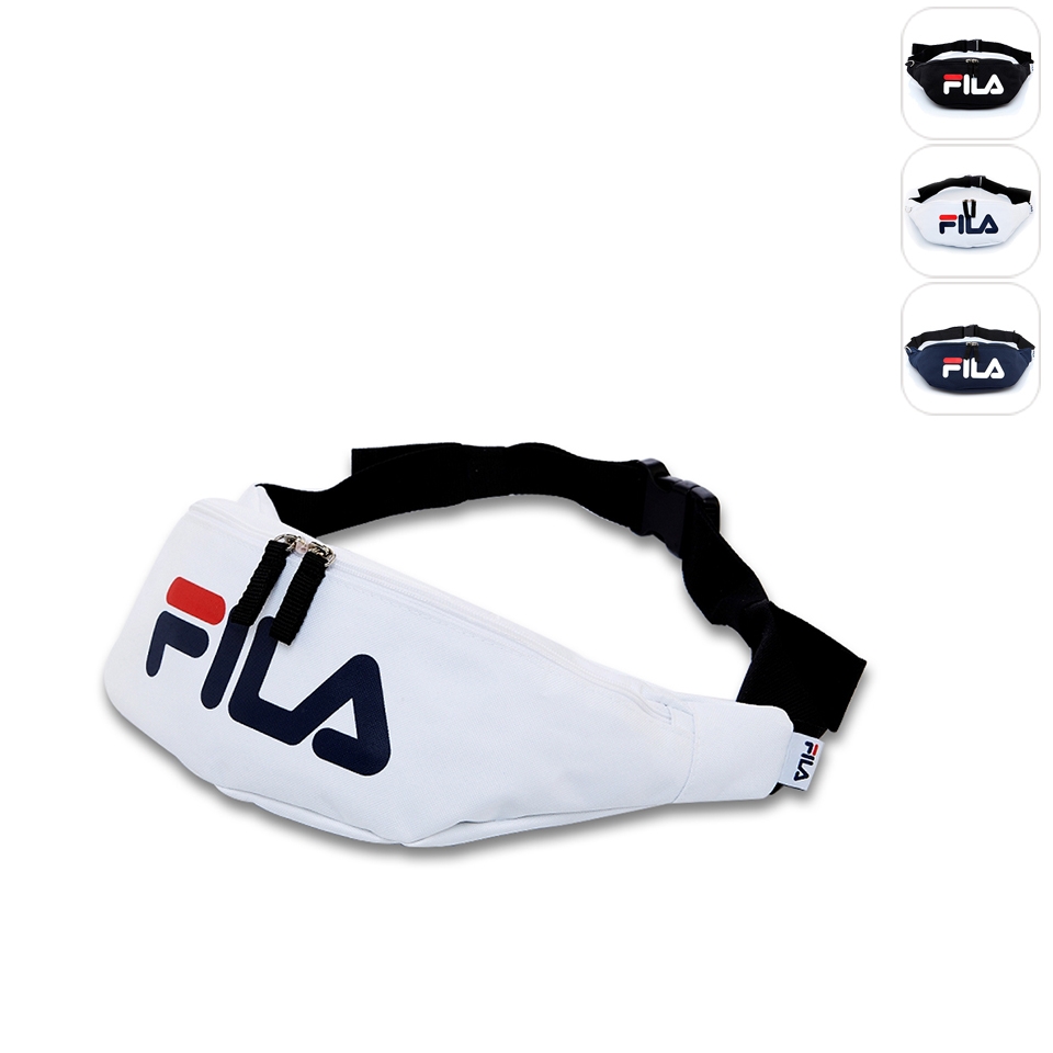 FILA 經典LOGO腰包-白 BWT-5102-WT