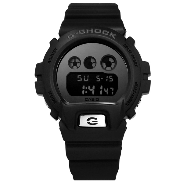 G-SHOCK CASIO卡西歐 霧黑 運動計時 防水 電子橡膠手錶-銀x黑/48mm