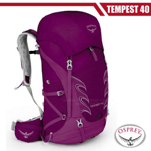 OSPREY 女新款 Tempest 40L 輕量透氣健行登山背包(S/M)_神秘紫 R