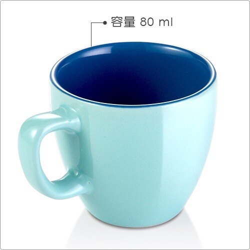 《TESCOMA》雙色濃縮咖啡杯(藍80ml)
