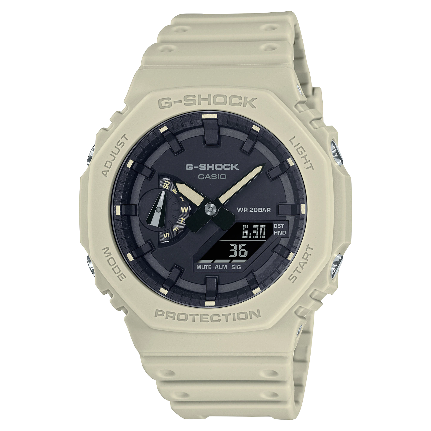 CASIO卡西歐八角奶茶色調G-SHOCK系列(GA-2100-5A) | G-SHOCK