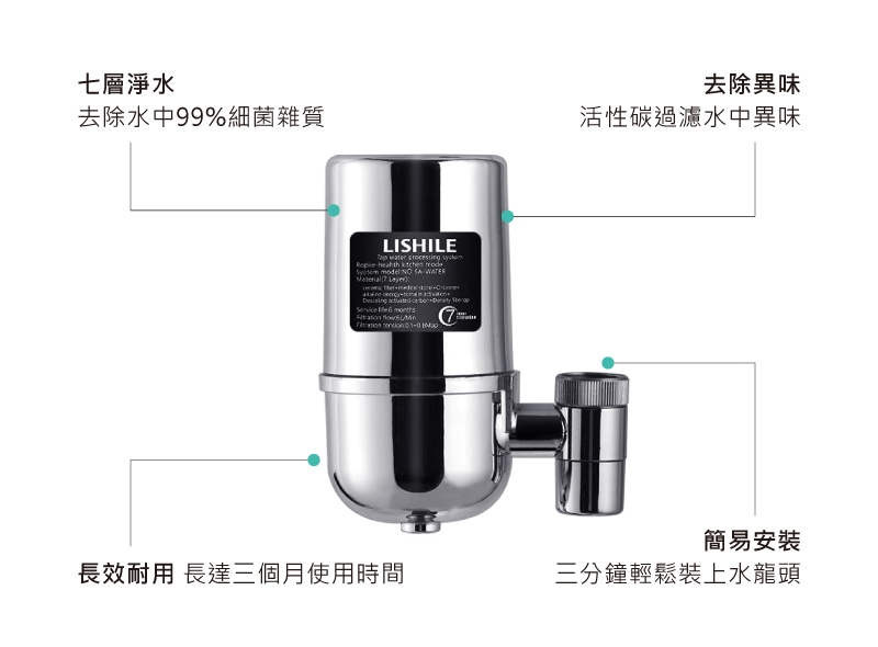 AHOYE 水龍頭淨水器 過濾器 2入組