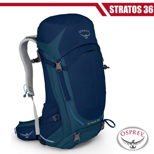 OSPREY 新款 Stratos 36 透氣立體網架健行背包_暗夜藍 R