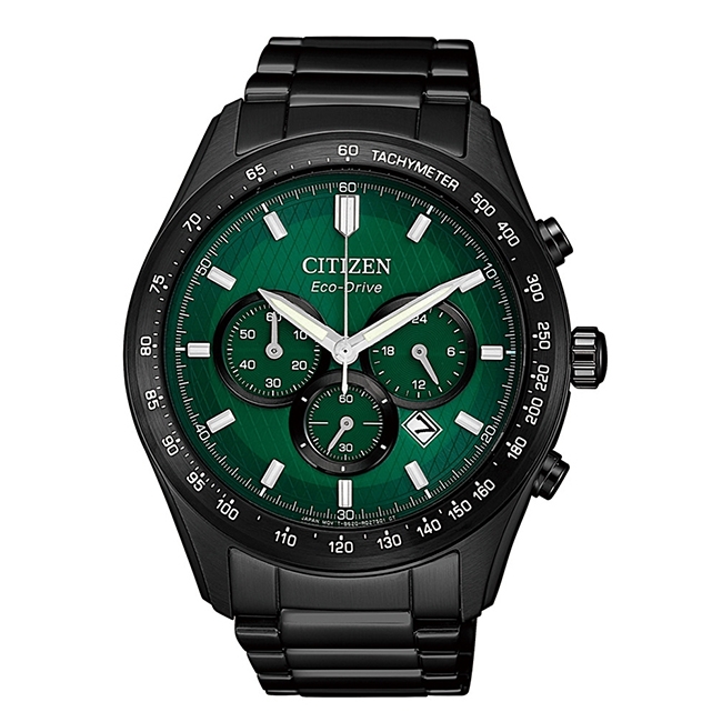 CITIZEN 星辰GENTS風格光動能藍寶石玻璃綠43mm(CA4455-86X)