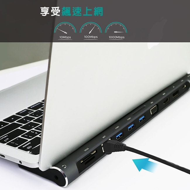 Promate USB Type C 多功能綜合充電高速集線器(BaseLink-C)