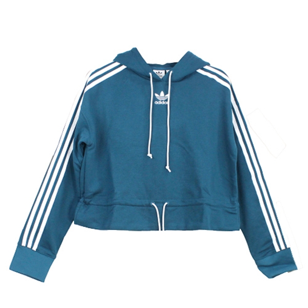 ADIDAS 女 CROPPED HOODIE 連帽T(長)