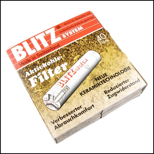 BLITZ-煙斗用9mm活性碳濾心~瑞士製造-40支入