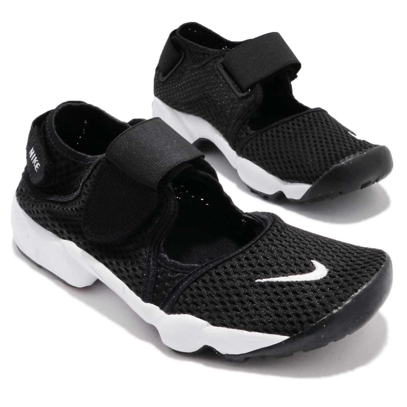 Nike Rift GS PS Boys 童鞋女鞋黑白休閒慢跑鞋魔鬼氈透氣版本322359014