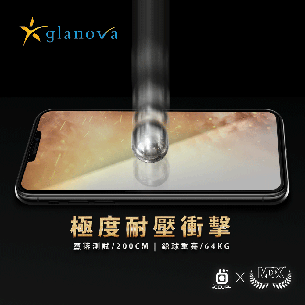 【膜帝斯】iPhone 11/10(6.1吋)3D滿版(黑)日本原材glanova鋼化玻璃