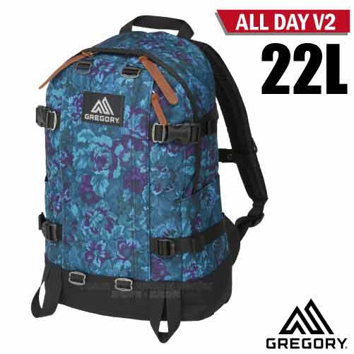 GREGORY ALL DAY V2 日系雙肩休閒後背包22L_迷幻藍花